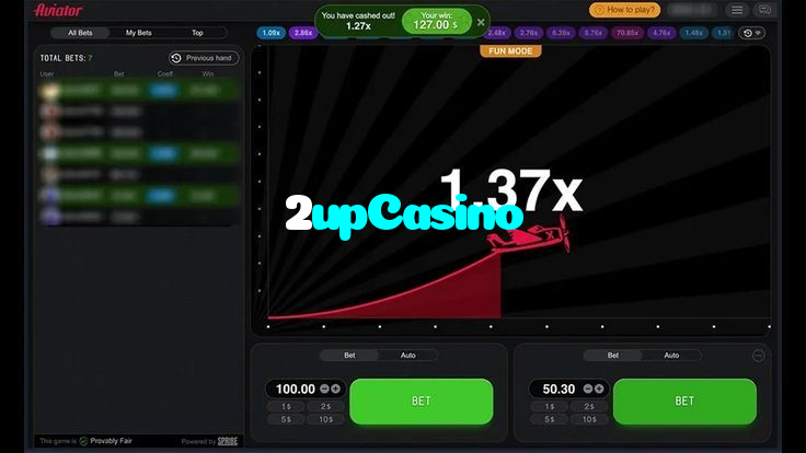 available types of 2upCasino bet including pre-match live express and system bets